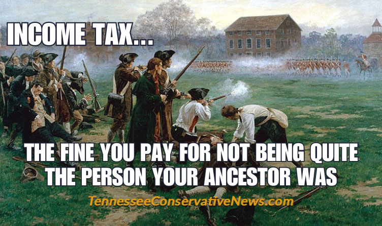 Income Tax... The fine you pay for not being quite the person your ancestor was - meme