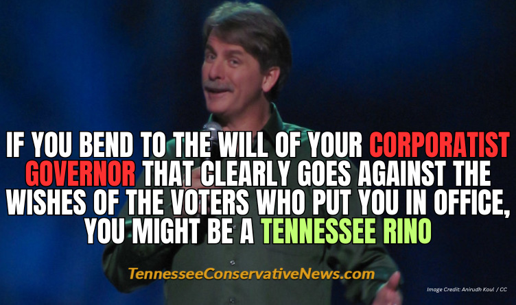 If You Bend To The Will Of Your corporatist Governor That Clearly Goes Against The Wishes Of The Voters Who Put You In Office, You Might Be A Tennessee RINO - Jeff Foxworthy Meme