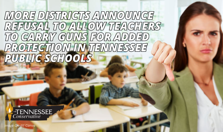 More Districts Announce Refusal To Allow Teachers To Carry Guns For Added Protection in Tennessee Public Schools