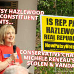 Rep. Patsy Hazlewood Blocks Constituent Comments, Conservative Challenger Michele Reneau’s Signs Stolen & Vandalized