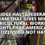 Judge Halts Federal Program That Gives Migrant Agricultural Workers Rights That American Citizens Do Not Have