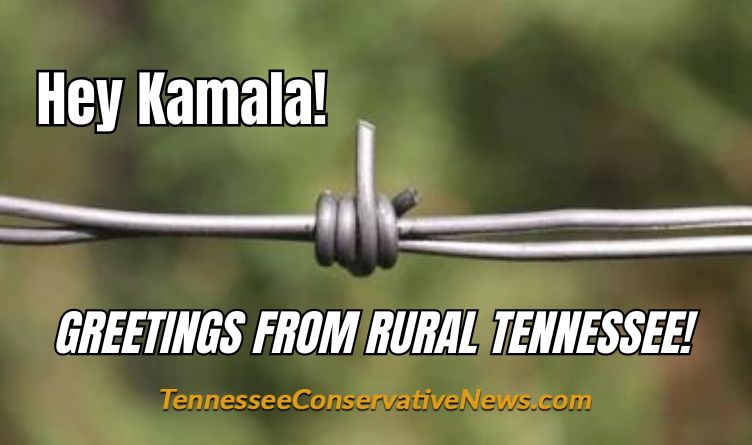 Hey Kamala! Greetings From Rural Tennessee! - middle finger Barbed Wire Meme