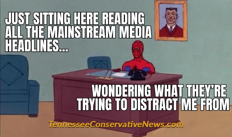 Just Sitting Here Reading All The Mainstream Media Headlines... Wonder What They're Trying To Distract Me From - 70s Spider-Man Cartoon Meme