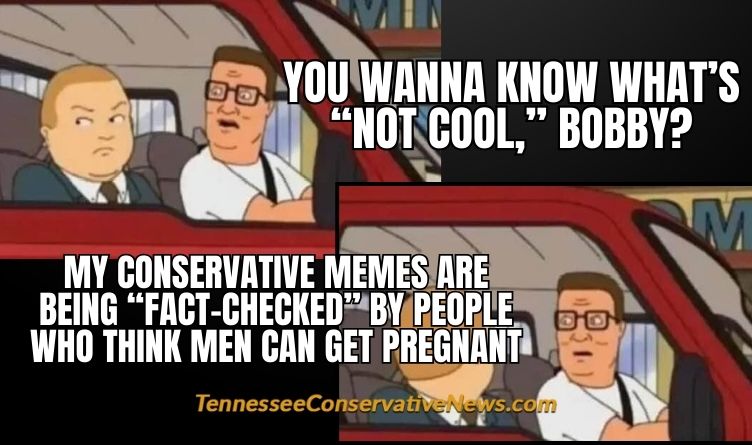 You Wanna Know What’s “Not Cool,” Bobby? My Conservative Memes Are Being “Fact-Checked” By People Who Think Men Can Get Pregnant - King of the Hill Meme