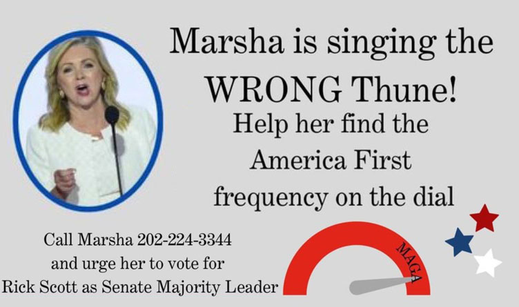 Singing The Wrong Thune! Marsha Blackburn Meme