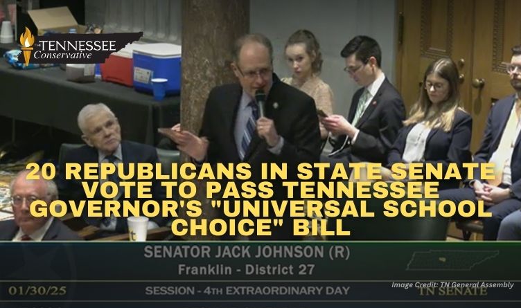 20 Republicans In State Senate Vote To Pass Tennessee Governor's "Universal School Choice" Bill