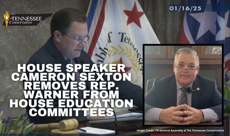 House Speaker Cameron Sexton Removes Rep. Warner from House Education Committees