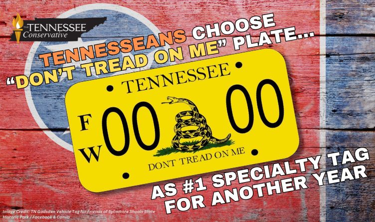 Tennesseans Choose “Don’t Tread on Me” Plate As #1 Specialty Tag For Another Year