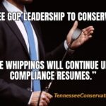 Tennessee GOP Leadership To Conservatives... "The Whippings Will Continue Until Compliance Resumes" - Meme