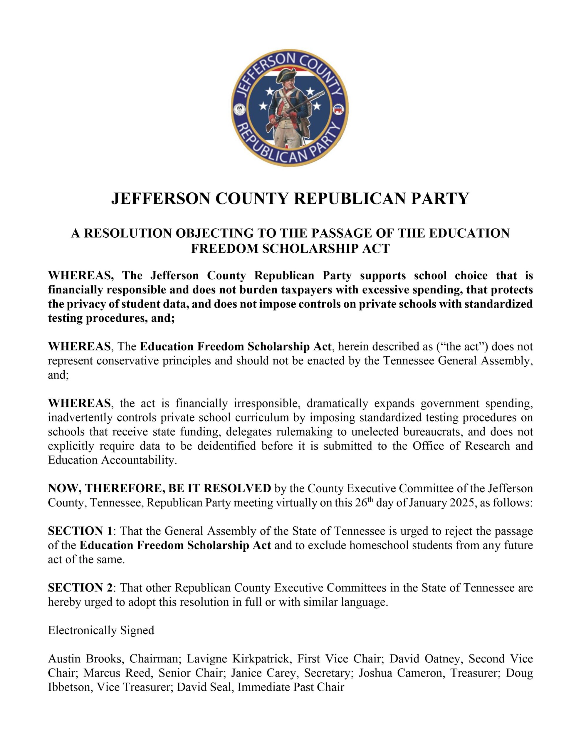 Jefferson County Republican Executive Committee Constructs Urgent Jefferson county republican executive committee constructs urgent