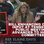Bill Enhancing Citizen Input At Tennessee Public Meetings Advances To House Committee
