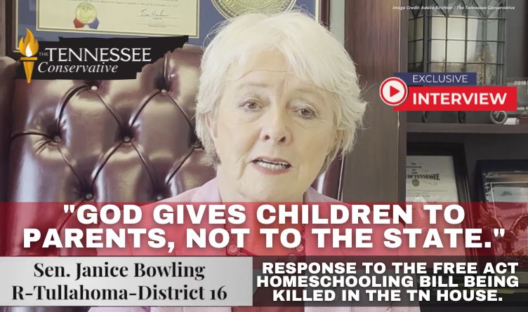 Video Podcast: "God Gives Children To Parents, Not To The State."-Senator Janice Bowling Responds To The FREE Act Homeschooling Bill Being Killed In The Tennessee House