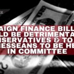 Campaign Finance Bill That Could Be Detrimental To Conservatives & To All Tennesseans To Be Heard In Committee This Week