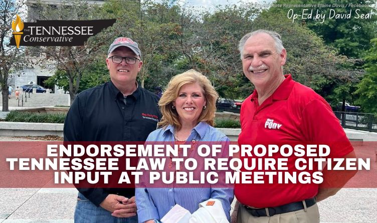 Endorsement Of Proposed Tennessee Law To Require Citizen Input At Public Meetings