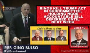 RINOs Kill TRUMP Act In Subcommittee, Holding NGOs Accountable Bill Deferred Until Next Week