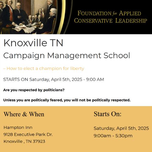 Campaign Management School Coming Up In Knoxville