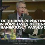 Bill Requiring Reporting Of Foreign Purchases Of Tennessee Land Unanimously Passes Senate