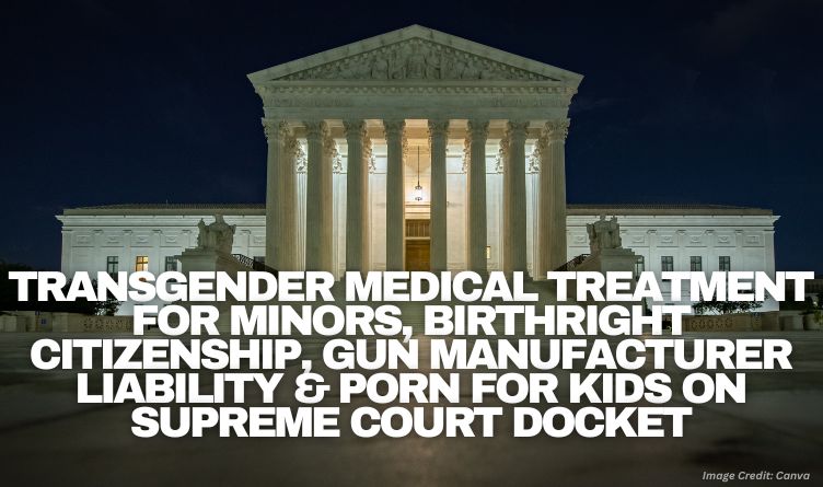 Transgender Medical Treatment For Minors, Birthright Citizenship, Gun Manufacturer Liability & Porn For Kids On Supreme Court Docket
