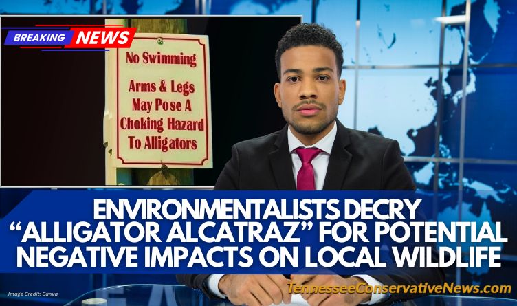 No Swimming - Arms & Legs May Pose A Choking Hazard To Alligators - Breaking News: Environmentalists Decry “Alligator Alcatraz” For Potential Negative Impacts On Local Wildlife - Meme