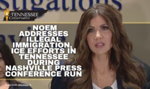 Noem Addresses Illegal Immigration, ICE Efforts In Tennessee During Nashville Press Conference Run