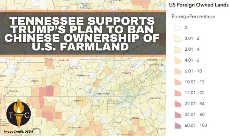 Tennessee Supports Trump’s Plan To Ban Chinese Ownership Of U.S. Farmland Under “National Farm Security Action Plan”