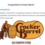 Congratulations Cracker Barrel!