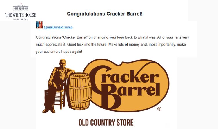 Congratulations Cracker Barrel!