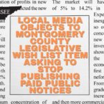 Local Media Objects To Montgomery County Legislative Wish List Item Asking To Stop Publishing Paid Public Notices