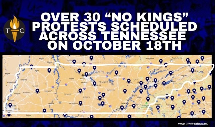 Over 30 “No Kings” Protests Scheduled Across Tennessee On October 18th