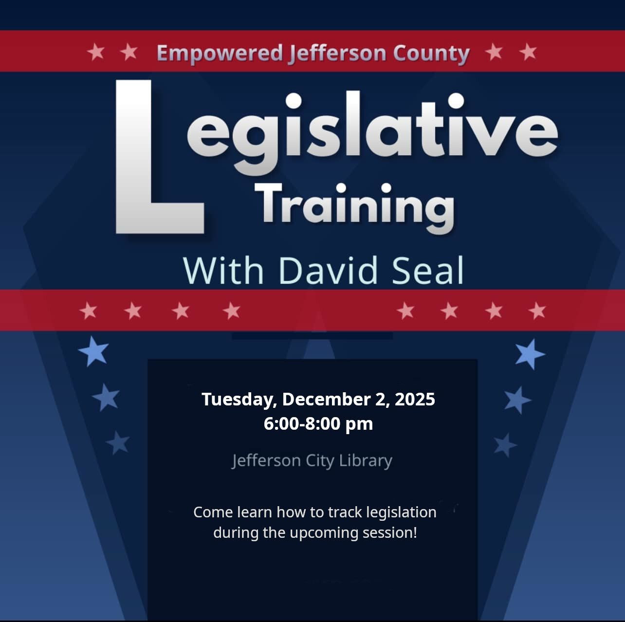 David Seal Legislative Training December 2, 2025