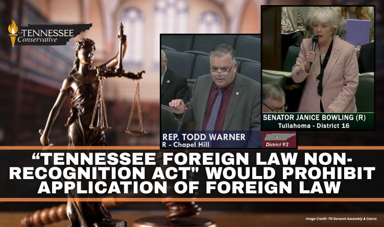 Tennessee Foreign Law Non-Recognition Act" Would Prohibit Application Of Foreign Law 
