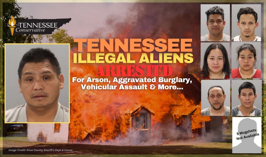 Tennessee Illegal Aliens Arrested For Arson, Aggravated Burglary, Vehicular Assault & More...