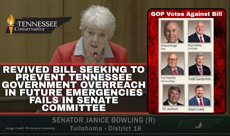 Revived Bill Seeking To Prevent Tennessee Government Overreach In Future Emergencies Fails In Senate Committee