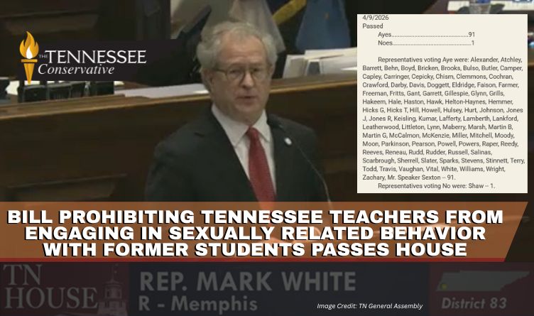 Bill Prohibiting Tennessee Teachers From Engaging In Sexually Related Behavior With Former Students Passes House
