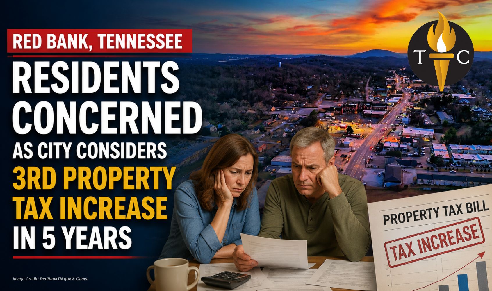 Red Bank, Tennessee Residents Concerned As City Considers 3rd Property Tax Increase In 5 Years