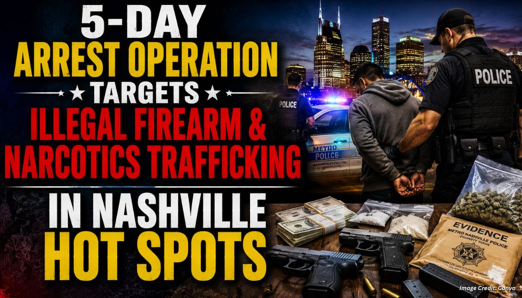 5-Day Arrest Operation Targets Illegal Firearm & Narcotics Trafficking In Nashville Hot Spots