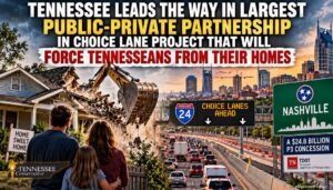 Tennessee Leads The Way In Largest Public-Private Partnership In Choice Lane Project That Will Force Tennesseans From Their Homes