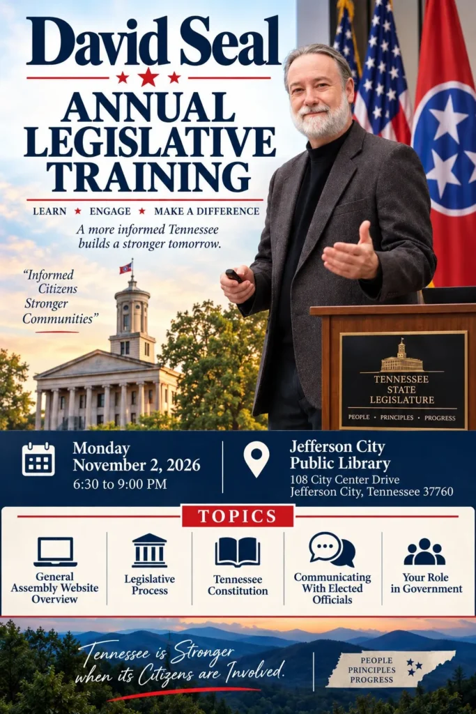david seal legislative training nov 2026