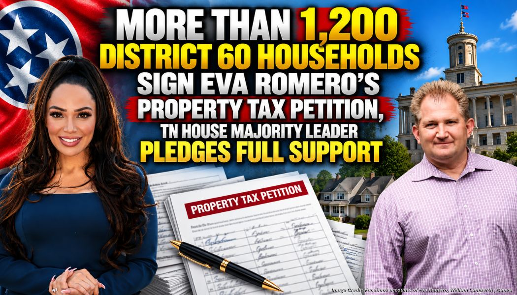 More Than 1,200 District 60 Households Sign Eva Romero’s Property Tax Petition, TN House Majority Leader Pledges Full Support